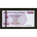 Zimbabwe Pick. 52 750000 Dollars 31-12-2007 SC