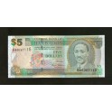 Barbados Pick. 67 5 Dollars 2007 UNC