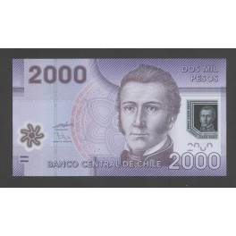 Chile Pick. New 2000 Pesos 2009 UNC