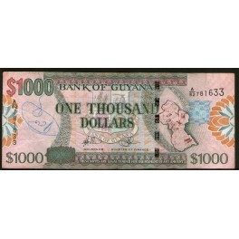 Guyana Pick. 37 1000 Dollars 2006 MBC