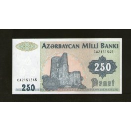 Azerbaidjan Pick. 13 250 Manat 1992 NEUF