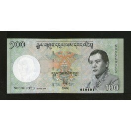 Butan Pick. 32 100 Ngultrums 2006 SC