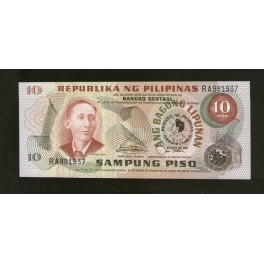 Filipinas Pick. 167 10 Piso 1981 SC