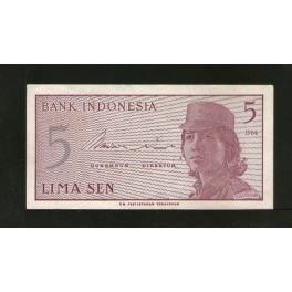 Indonesia Pick. 91 5 Sen 1964 UNC