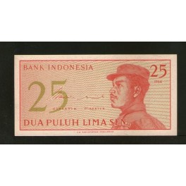Indonesia Pick. 93 25 Sen 1964 UNC