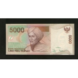 Indonesia Pick. 142 5000 Rupiah 2001-07 UNC