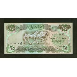 Iraq Pick. 72 25 Dinars 1981-82 UNC