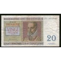 Belgium Pick. 132 20 Francs 1950-56 VF