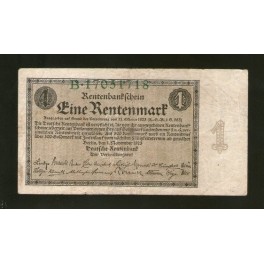 Allemagne Pick. 161 1 Rentenmark 1923 TB