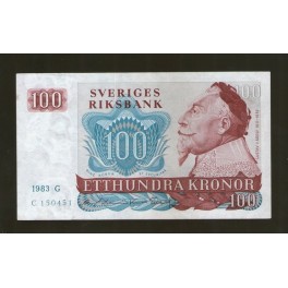 Suède Pick. 54 100 Kronor 1963-90 SUP