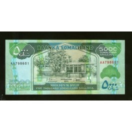Somaliland Pick. New 5000 Shillings 2011 UNC